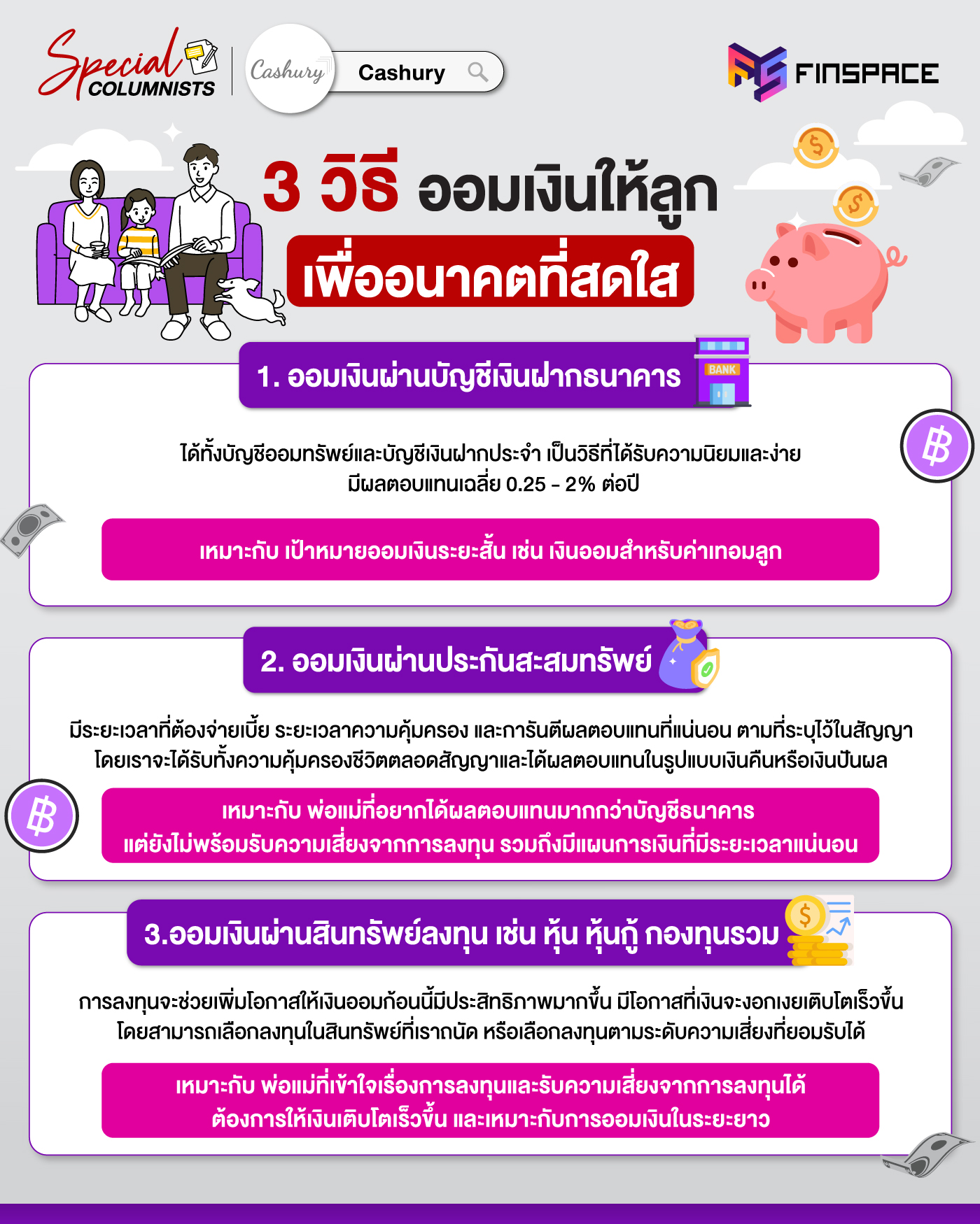 7. ออมเงินให้ลูก ผ่านช่องทางไหนดี