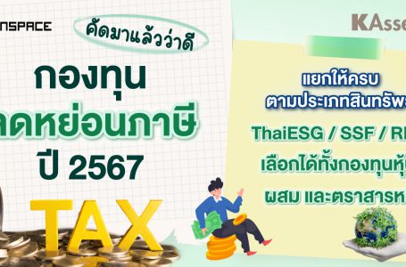 คัดมาแล้วว่าดี ! กองทุนลดหย่อนภาษี ปี 2567